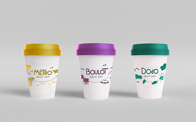 PACKAGING // DAILY CUPS design illustration logo packaging vector