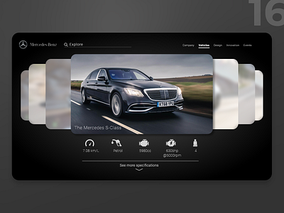 Website concept for Mercedes-Benz adobe xd automobile branding cars design flat mercedes benz ui uidesign ux uxdesign