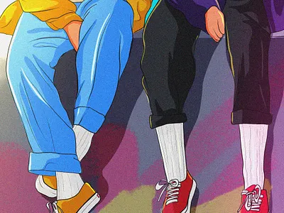hang out brand character design concept art digital art drawing illustration illustration art illustration digital procreate shoes