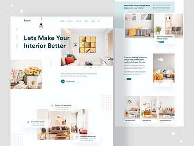 Interior Design Studio Web architecture clean clean ui concept decor home interior interior design landing page minimal modern popular shot property real estate sajib ui ui ux web web design website