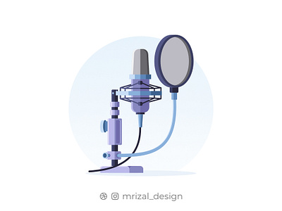 PODCAST affinity designer creative drawing challenge dribbble flat illustration illustration illustration ideas microphone podcase icon podcast pop filter stock vector vector vector illustration