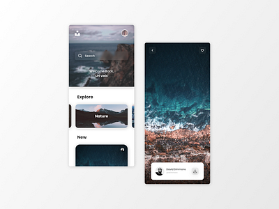 Unsplash app application dailyui design flat minimal ui unsplash ux wallpaper web website