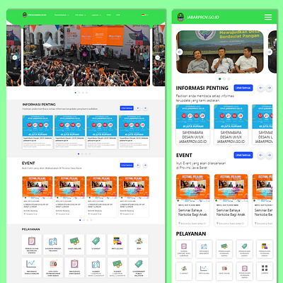 Web Design - Jabarprov desktop design goverment mobile design typography ui ux web web design