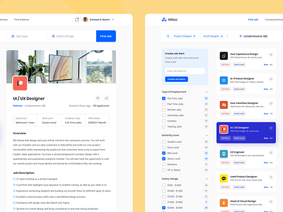 Job Search Platform applicant builder create job dashboad find job freelancer job job app job applicant job application job board job listing job search job seeker jobs professional search resume saas landing page software design web app