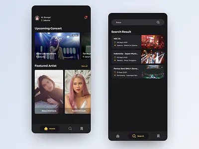 Concert Event App concert event mobile app mobile app design ui ui design ux uxdesign