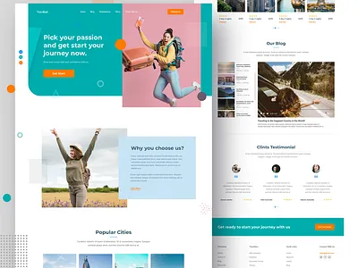 Travel Landing page homepage landing page landingpage mockup nature photography software travel travel agency travel blog travel guide travel web travel websit traveling trip planner ui ux vacation website website design