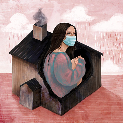 Fresh Air art digital painting digitalart editorial illustration illustration art illustrator mask pandemic procreate quarantine stayhome staysafe whimsical