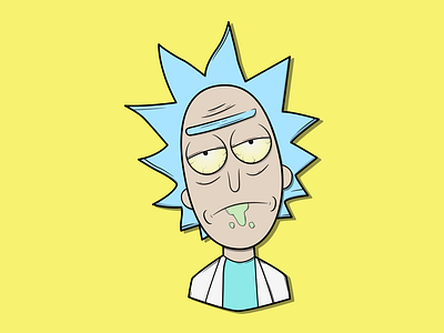 Rick Sanchez adult swim adultswim cartoon design flat illustration minimal rick rick and morty rick sanchez rickandmorty tv show vector