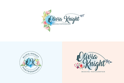 Feminine watercolor logo feminine logo handwritten logo logo design watercolor logo