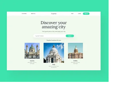 Hero Header 1 business clean design minimalist simple travel website trip website ui ui ux uidesign web design website website design websites