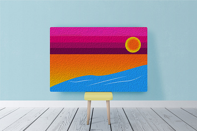 gradation beach chiller chilln design drawing illustration illustrator paint surfers surfing