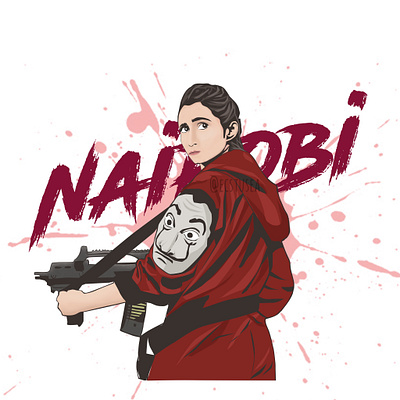 NAIROBI • Le Casa De Papel Illustration • Money Heist design design art digital art digital design digital illustration digital painting digitalart face illustration illustration illustration art illustrations illustrator logo logo design logo designer vector vector art vector illustration vectorart
