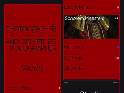 Photographer website redesign main page animation app design branding dashboard fashion ios main page minimalistic mobile profile responsive typography uidesign webdesign