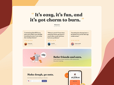 Donut app branding design mobile ui web website