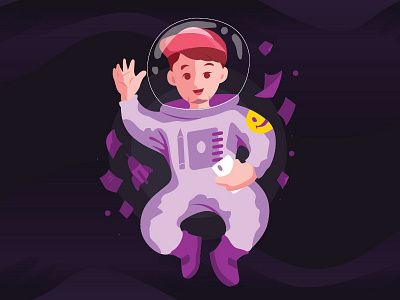 Adinstronaut app design flat illustration illustrator ui ux vector web