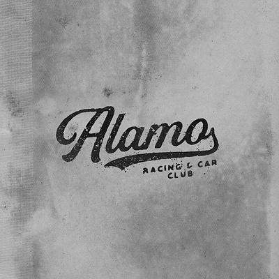 Alamo Racing & Car Club logotype graphicdesign logo type vintage logo vintagetype