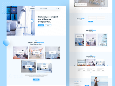 Interior Design Firm Web UI adobe xd design figma furniture interior interior design new design popular template trending trendy ui design ui trend ux trend visual design website webui