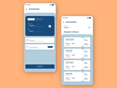 Bus Booking UI appscreen bus design designer mobile ticket ui uidesign uidesigner uiux uiuxdesigner ux uxdesign