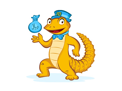 Dhab Mascot Design animal branding business desert design finance illustration lizard loan mascot reptile vector