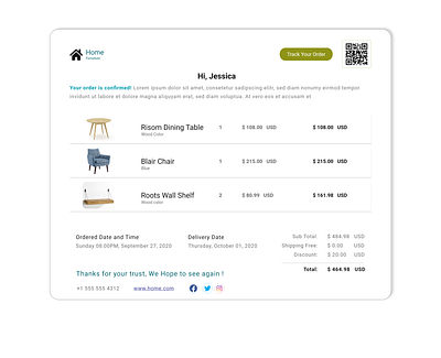 Email Receipt app branding dailyui design illustration typography ui ux web website