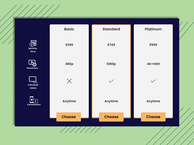 Pricing Plan interaction design pricing pricing plan uidesign user interface design