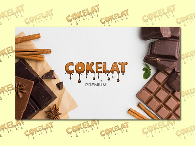 design cokelat for cookies chocolate background chocolate chocolate packaging cokelate coklat cookies design logo vector