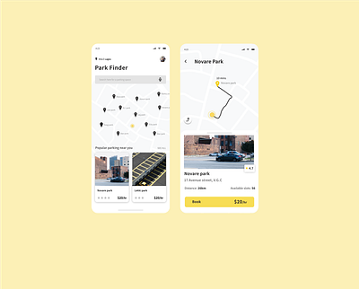 Park Finder app app dailyui design map minimal product design ui uidesign ux uxdesign uxui
