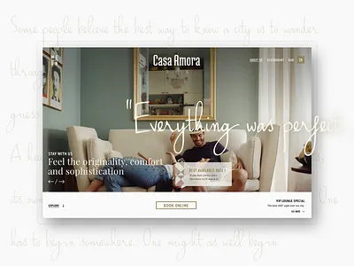 Casa Amora [ website ] concept design hotel ui ux website