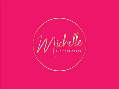 Michelle Business Coach Logo - Design by Cheyney bold brand design brand identity branding bright business card business coach colour design design by cheyney flat gold illustration illustrator logo logo design logos michelle minimal vector