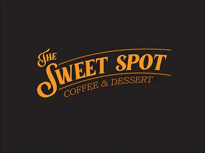 "The sweet spot" logo design branding coffeeshop digital elegant illustrator logo logodesign yellow
