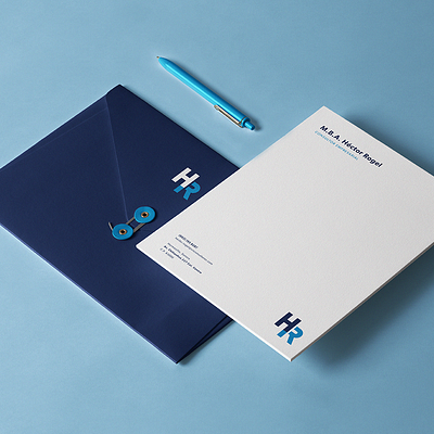 HR stationery accountant accounting brand branding business cards businesscard clean identity logo logotype minimal monogram stationery stationery design