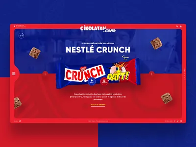 Concept Website for Crunch Türkiye - cikolatam.com chocolate dec85 figma mobile nestle sketch ui ui design ux ux ui ux design uxdesign website