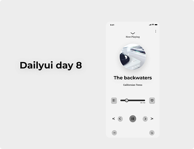 Music player daily ui dailyui dailyuiday8 iphonexs musicapp musician musicplayer uiux