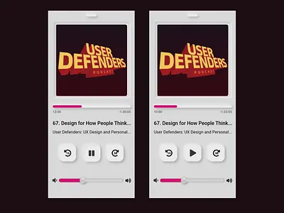 Neomorph Podcast App app minimal mobile neomorphic podcast