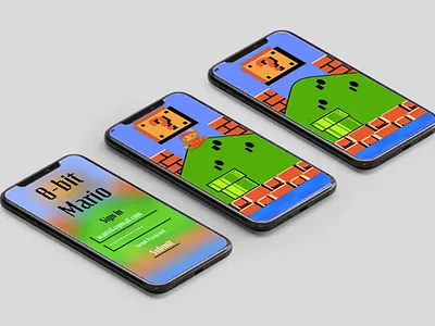 8-bit Mario Interface adobe photoshop adobexd super mario super mario bros ui design user interface ux design