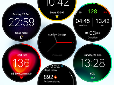 Watchface Polar concept polar ui watch watch design watchface