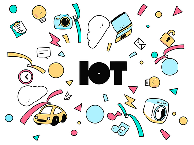 IOT branding creative illustration internet of things iot web design