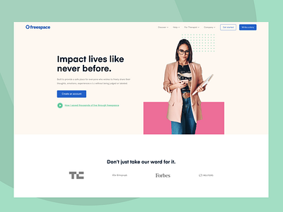 Freespace... landingpage ui ux website