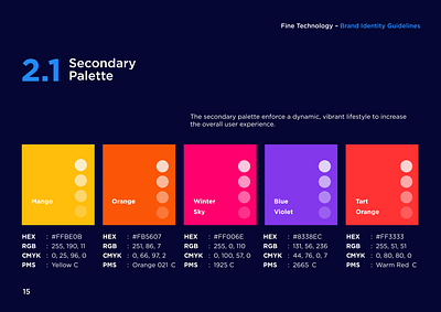 Fine Tech - Color Palette brand brand and identity brand identity design branding colors colors palette colorscheme colorswatch design graphic graphics identity identity design illustration logo typography ui vector