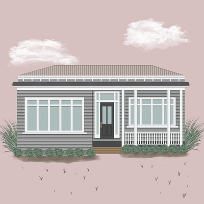 Ponsonby Bungalow architecture architecture illustration building graphic home house illustration illustrator new zealand