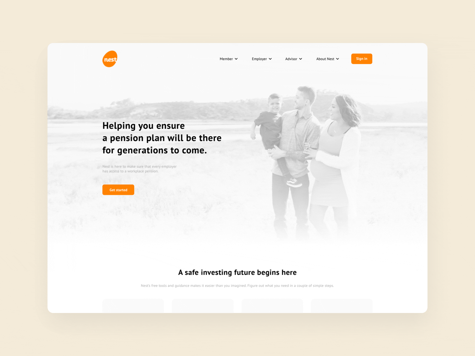 Pensions Landing Page animation design finance interaction design landing page pension ui user experience user interface ux web design