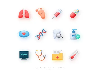 Medical care icon app design illustration ios ps typography ui ux 插图 设计