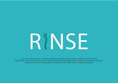 RINSE unused dental logo branding icon logo minimalism typography