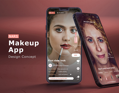 NARS Makeup app app design interface mobile ui user experience ux