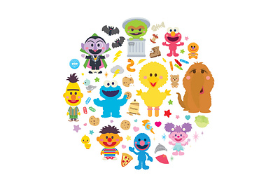 Sesame Street adobe illustrator character design cute illustration jerrod maruyama jmaruyama kawaii sesame street vector