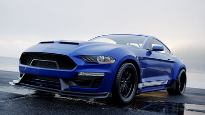 Ford Mustang Super Snake 2019 3D Rendering 2019 3d 3d art 3d artist 3d render bug irl car cg corona ford gt500 max muscle mustang racing realistic 3d renderhub renders sport vehicle