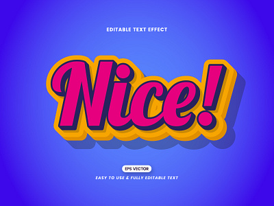 Colorful nice text style effect Premium Vector bold border calligraphy classic creative editable effect fancy heading label letter lettering modern outline script style text effect typography word