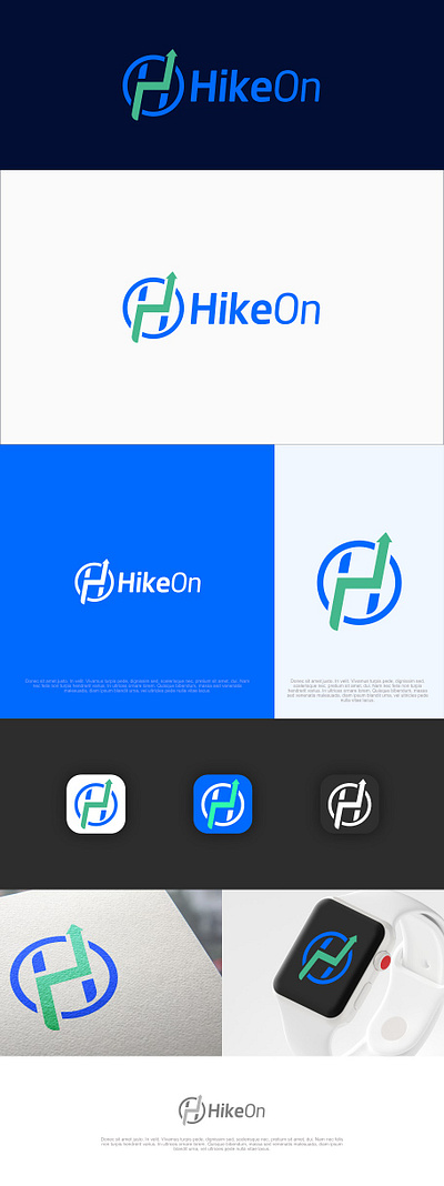 Finance and technology company app branding icon logo minimal typography vector