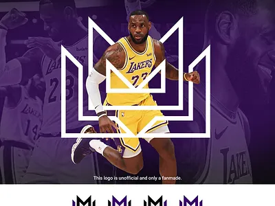 LBJ fan made logo branding champion design flat icon illustrator kingjames lakers lebronjames logo minimal nba