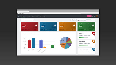 Gamification Dashboard Design branding dashboard design landing page design typography ui ux web web application web application design web design website